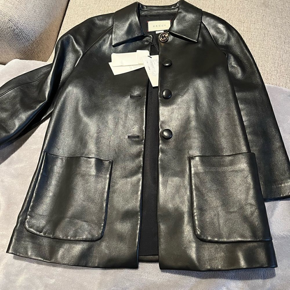 Ladies Gucci leather jacket